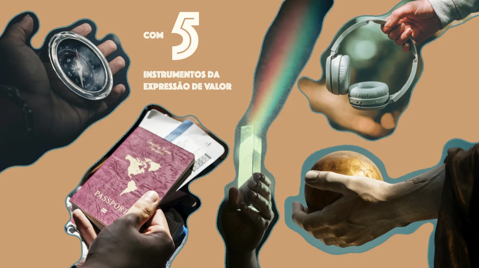 Com 5 instrumentos da expressão de valor